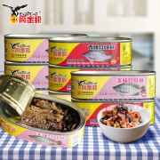 鹰金钱 豆豉鱼罐头184g*8即食下饭菜 罗非鱼肉罐头海鲜罐头肉食品 56元