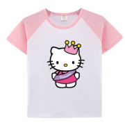 儿童纯棉卡通kitty短袖T恤