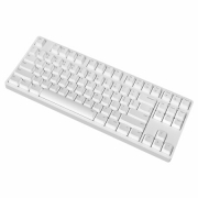 ikbc c87 樱桃轴机械键盘 87键原厂Cherry轴键盘 白色青轴 人体工学键盘