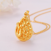 中国黄金 孔雀开屏 花丝足金吊坠 6.32g