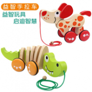 kavar 米良品 儿童木制创意小动物拖车玩具