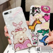 贝壳纹独角兽少女心苹果软壳