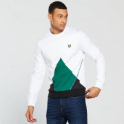 限S码，Lyle & Scott 苏格兰金鹰 Abstract Argyle 男士纯棉抽象菱形图案卫衣 Prime会员免费直邮含税