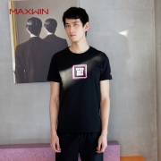 优衣库制造商 MAXWIN 马威 男士纯棉圆领短袖T恤 49元包邮