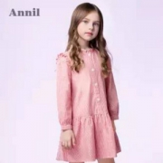 安奈儿 2019年春季新款女童衬衫连衣裙 3色