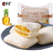 菠萝真果粒夹心口袋面包500g 20.8元包邮（25.8-5）