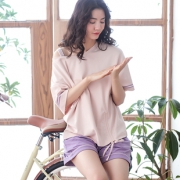 百分百纯棉家居服睡衣套装女