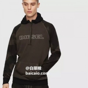 限S码，Diesel 迪赛 Umlt-Brian 男士连帽卫衣 Prime会员免费直邮含税