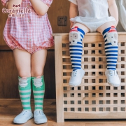 caramella女童袜子纯棉春秋婴儿长筒袜宝宝膝盖袜高筒袜子  券后26.9元