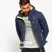 限S码，Superdry 极度干燥 SD-Windtrekker 男士连帽防风夹克 Prime会员免费直邮含税