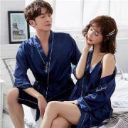Sweet Minihu 男女冰丝两件套睡袍
