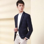 HODO 红豆 DMHBX039S 男士休闲格纹西服 *2件
