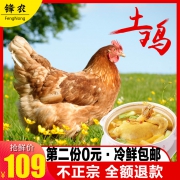 锋农 2-3斤/只 农家散养老母鸡 * 2件 79元包邮（需用券）