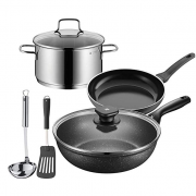 福腾宝（WMF）  锅具刀具5件套(煎锅+炒锅+汤锅+汤勺+锅铲)
