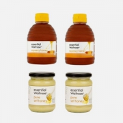Waitrose 纯清澈蜂蜜 454g*2瓶 + 纯结晶蜂蜜 454g*2瓶