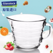 韩国进口，Glasslock 三光云彩 带刻度透明牛奶杯500ml