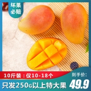 福乐栩 海南贵妃芒 带箱10斤 单果120-250g 44.9元包邮