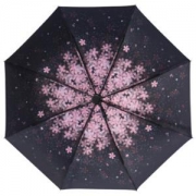 携程优品 30°N系列 黑胶三折晴雨伞 落樱缤纷