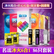 名流避孕套超薄冰火6合1狼牙情趣86只装 券后￥23.9