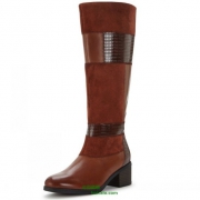 Clarks 其乐 女士真皮拼接长靴 Prime会员免费直邮含税