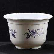 仿陶瓷加厚优质花盆*5+托盘*5