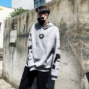 苏格森春秋韩版连帽宽松印花卫衣男 券后￥128