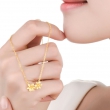 六福珠宝 足金栀子花黄金项链（含吊坠）约4.62克