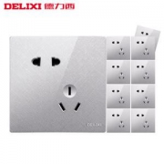 DELIXI 德力西 CD521 五孔开关插座 十只装