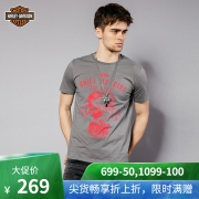 HARLEY-DAVIDSON 哈雷戴维森 男士印花T恤