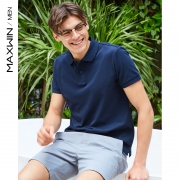 Adidas代工厂 马威 男珠地网眼 透气Polo衫 久穿不变形 69元包邮