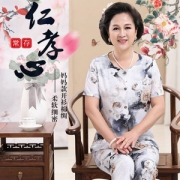 蜜佳韵 妈妈中老年夏季棉绸睡衣套装 多款