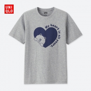 优衣库UNIQLO LINE FRIENDS印花灰色T恤(短袖) 新品上市只要79