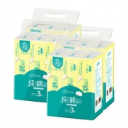 棉柔世家婴儿棉柔巾 干湿两用巾 20cm*20cm 100抽/包 3包/提（买一提送一提） *4件 139.6元包邮（需用券，合34.9元/件）
