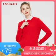 MAXWIN 马威 183246160 女士套头纯色卫衣
