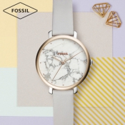 Fossil杨紫明星同款简约清新牛皮表带石英女士手表女ES4377 725元