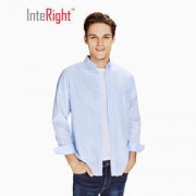 InteRight 男士条纹棉质衬衫 *3件 165.9元包邮（合55.3元/件）