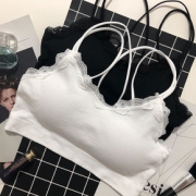 夏季韩版蕾丝边抹胸防走光聚拢文胸美背裹胸吊带背心内衣上衣女士