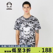 HIPANDA 你好熊猫 设计潮牌 男款 迷彩熊头T恤 夜光效果 188元