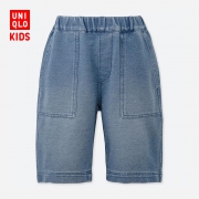 优衣库UNIQLO 416521 男童 针织牛仔松紧短裤