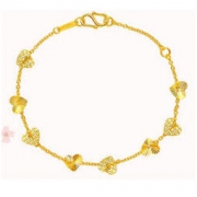 CHOW TAI FOOK 周大福 F159053 爱心黄金手链 *2件 2329.2元包邮（合1164.6元/件）