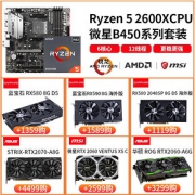 AMD R5 2600X MAX主板套装搭 微星B450主板 六核CPU处理器套装