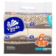Vinda 维达 倍韧抽纸 2层180抽*6包+得宝 手帕纸 4层  11.15元