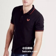 限尺码，True Religion 真实信仰 Crafted With Pride 男士纯棉Polo衫 Prime会员免费直邮含税