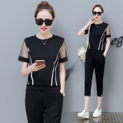 女夏季新款七分裤短袖时尚运动服两件套 券后￥98