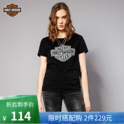 HARLEY-DAVIDSON/哈雷戴维森 女士纯棉印花T恤低至114元包邮