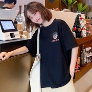 韩版网红白色t恤女短袖宽松百搭港风上衣 券后￥16.9