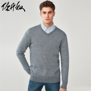 再降价:GIORDANO 佐丹奴 30058801 男士V领针织衫