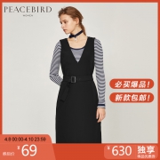 PEACEBIRD 太平鸟 A1FA71383 V领无袖连衣裙 69元包邮