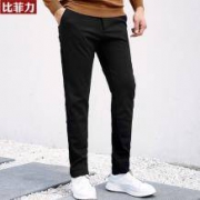 比菲力 男士休闲小脚裤