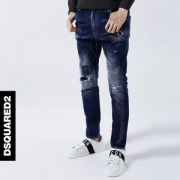 18秋款，Dsquared2 意产 男士磨破修身牛仔裤 国内￥3174
